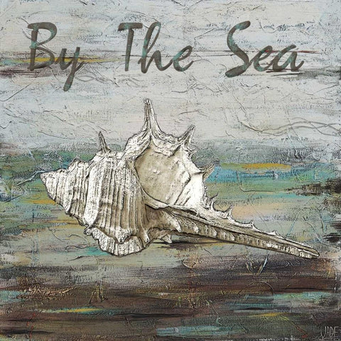 At the Shore II Black Modern Wood Framed Art Print by Reynolds, Jade