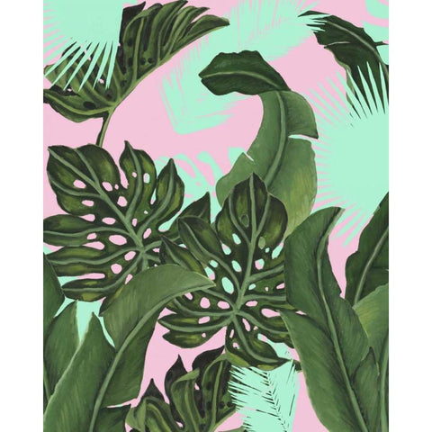 Neon Jungle I White Modern Wood Framed Art Print by McCavitt, Naomi