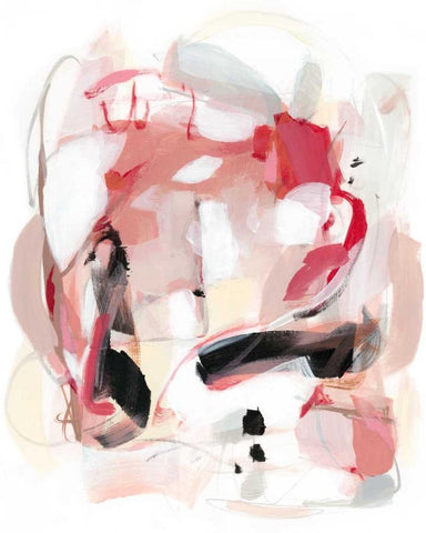 Soft Speak  I White Modern Wood Framed Art Print with Double Matting by Long, Christina
