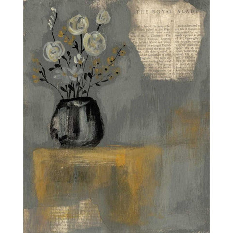 Floral Salon II Black Modern Wood Framed Art Print by Goldberger, Jennifer