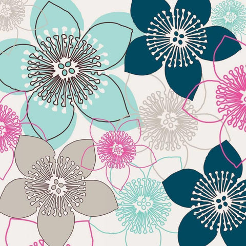 Boho Floral Collection I White Modern Wood Framed Art Print by Ketchum, Nicole