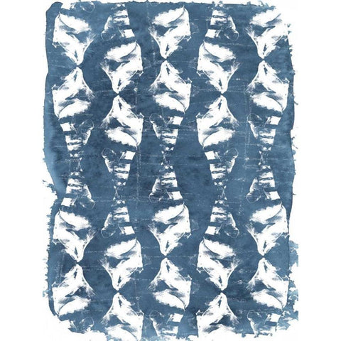 Batik Shell Patterns IV Black Modern Wood Framed Art Print with Double Matting by Vess, June Erica