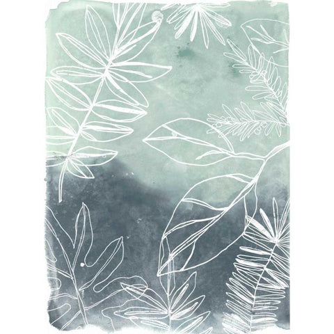 Tropical Batik I White Modern Wood Framed Art Print by Vess, June Erica