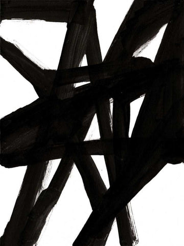 Jagged II White Modern Wood Framed Art Print with Double Matting by McKenzie, Steve