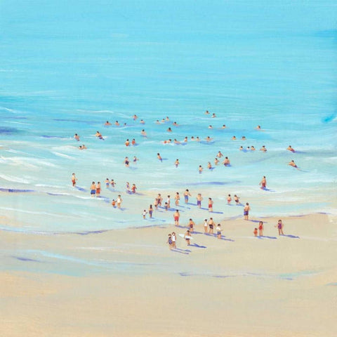 Beach Day I Gold Ornate Wood Framed Art Print with Double Matting by OToole, Tim