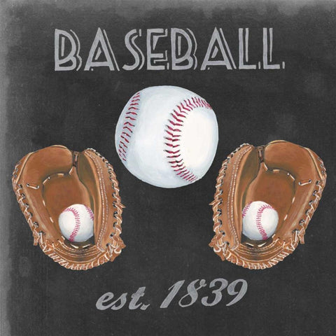 Sporting History I Black Modern Wood Framed Art Print by McCavitt, Naomi