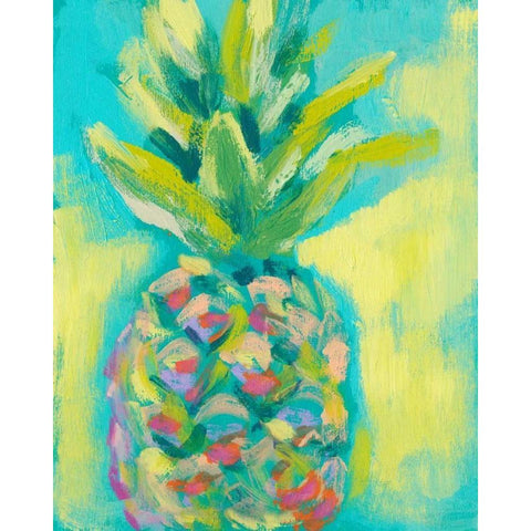 Vibrant Pineapple II Gold Ornate Wood Framed Art Print with Double Matting by Goldberger, Jennifer