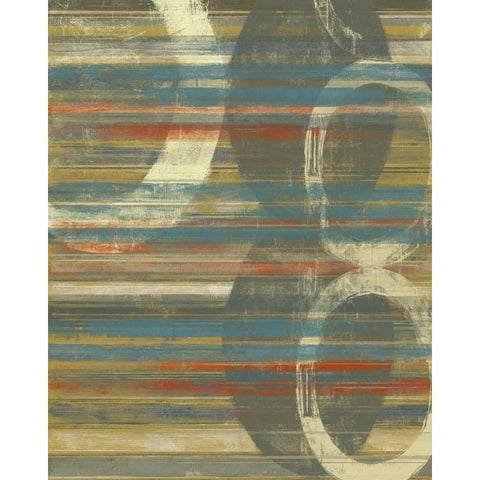 Textured Orbs I Gold Ornate Wood Framed Art Print with Double Matting by Goldberger, Jennifer