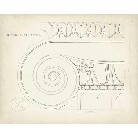 Greek and Roman Architecture IX Gold Ornate Wood Framed Art Print with Double Matting by Kelly, Thomas