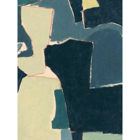 Blue Note VII White Modern Wood Framed Art Print by Delamater, Rob