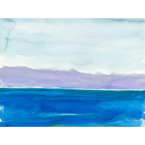 Cobalt Sea Gold Ornate Wood Framed Art Print with Double Matting by Delamater, Rob