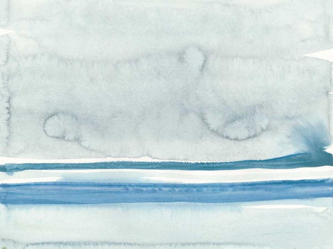 Water Horizon at Sea Ranch I White Modern Wood Framed Art Print with Double Matting by Delamater, Rob