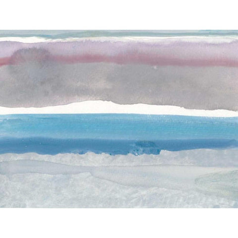 Cerulean Horizon at Sea Ranch White Modern Wood Framed Art Print by Delamater, Rob