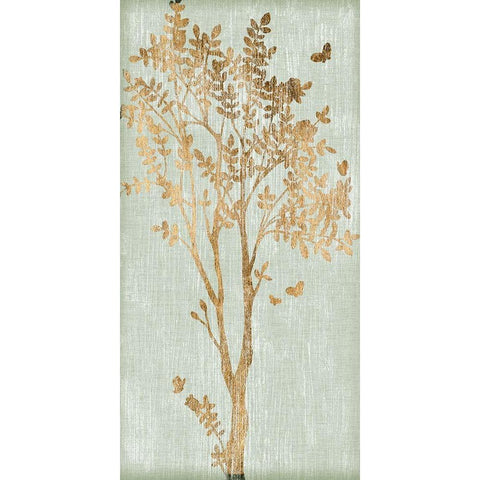 Sage Silhouette I White Modern Wood Framed Art Print by Vess, June Erica