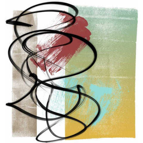 The Rhythm I Black Modern Wood Framed Art Print by Saunders, Alonzo