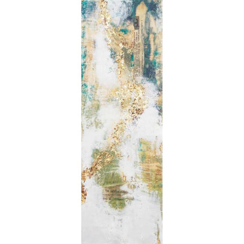 Embellished Aural Flow I Gold Ornate Wood Framed Art Print with Double Matting by Goldberger, Jennifer