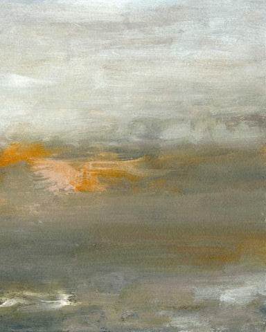 Early Mist II White Modern Wood Framed Art Print with Double Matting by Gordon, Sharon