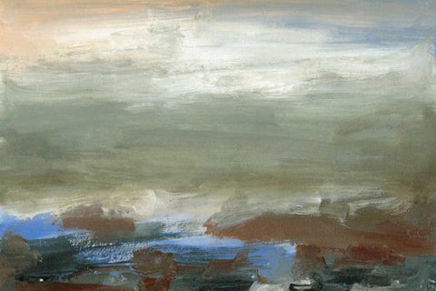 Coast View  II White Modern Wood Framed Art Print with Double Matting by Gordon, Sharon