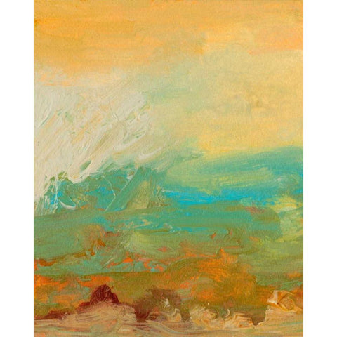 Tropical View  I White Modern Wood Framed Art Print by Gordon, Sharon