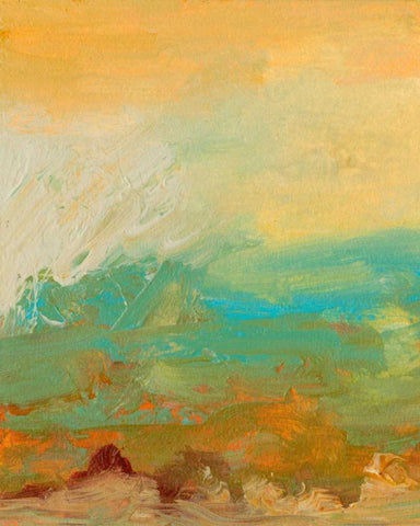 Tropical View  I White Modern Wood Framed Art Print with Double Matting by Gordon, Sharon