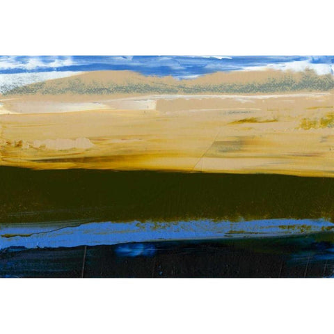 Deconstructed View in Blue II Gold Ornate Wood Framed Art Print with Double Matting by Gordon, Sharon