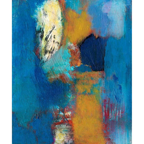 Rhapsody in Blue II Black Modern Wood Framed Art Print by Fuchs, Jodi