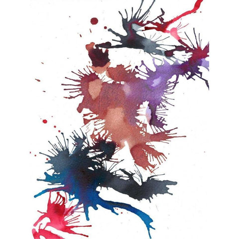 Fireworks II Black Modern Wood Framed Art Print by Fuchs, Jodi
