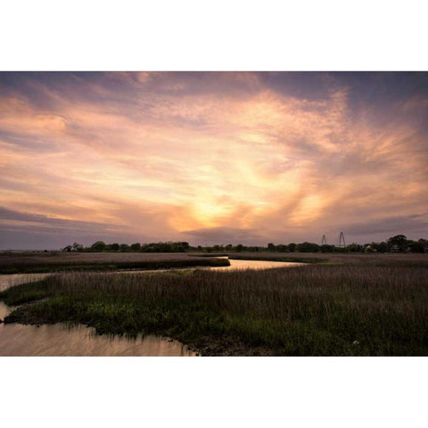 Low Country Sunset I Black Modern Wood Framed Art Print by Head, Danny