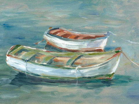 By the Shore II White Modern Wood Framed Art Print with Double Matting by Harper, Ethan