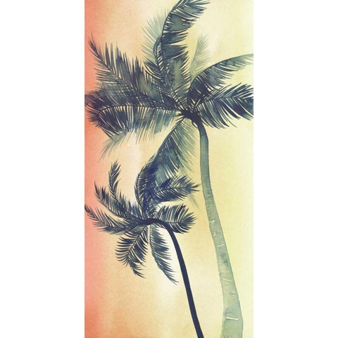 Vintage Palms I Black Modern Wood Framed Art Print with Double Matting by Popp, Grace