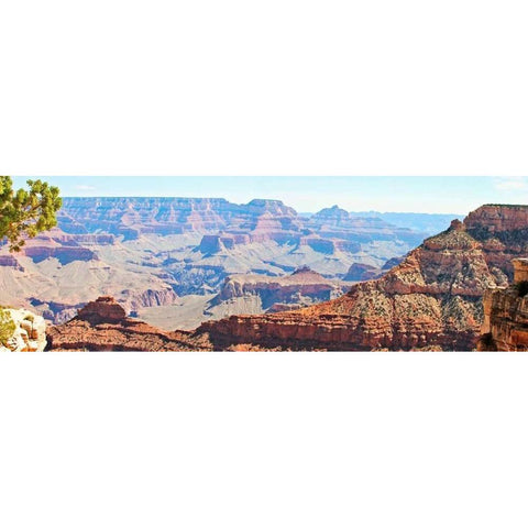 Grand Canyon Panorama II Black Modern Wood Framed Art Print with Double Matting by Coomes, Sylvia