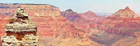 Grand Canyon Panorama VI Black Ornate Wood Framed Art Print with Double Matting by Coomes, Sylvia