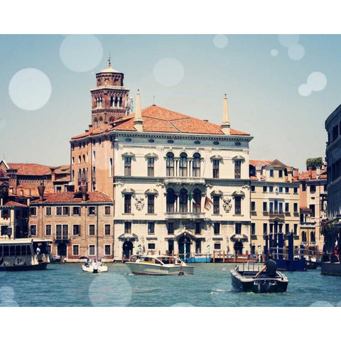 Venice Bokeh IV White Modern Wood Framed Art Print by Coomes, Sylvia