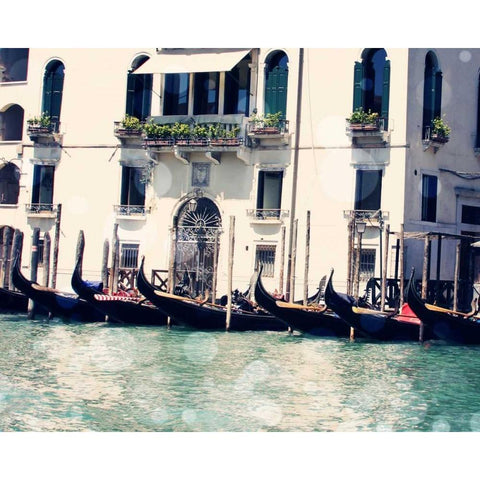 Venice Bokeh VI Black Modern Wood Framed Art Print with Double Matting by Coomes, Sylvia