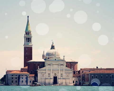 Venice Bokeh VIII Black Ornate Wood Framed Art Print with Double Matting by Coomes, Sylvia