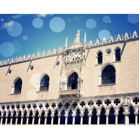 Venice Bokeh X Black Modern Wood Framed Art Print with Double Matting by Coomes, Sylvia