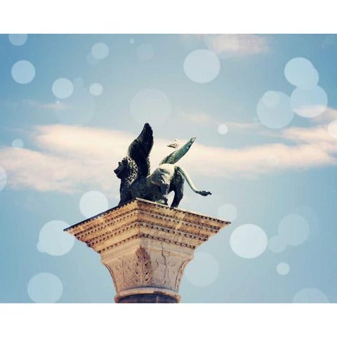 Venice Bokeh XI Black Modern Wood Framed Art Print with Double Matting by Coomes, Sylvia