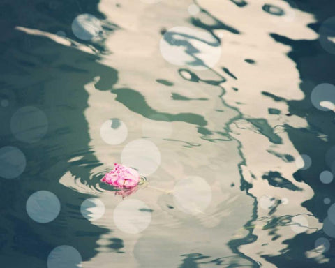 Venice Bokeh XIII White Modern Wood Framed Art Print with Double Matting by Coomes, Sylvia