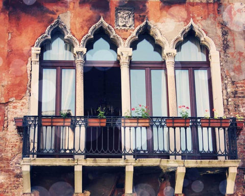 Venice Bokeh XV Black Ornate Wood Framed Art Print with Double Matting by Coomes, Sylvia