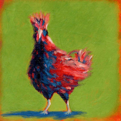 Proud Red I White Modern Wood Framed Art Print by Young, Carol