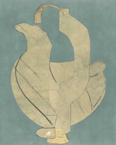 Abstract Vessel II White Modern Wood Framed Art Print with Double Matting by Delamater, Rob