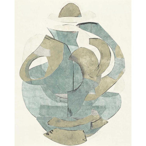 Abstract Vessel III Gold Ornate Wood Framed Art Print with Double Matting by Delamater, Rob