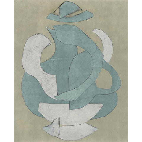 Abstract Vessel IV White Modern Wood Framed Art Print by Delamater, Rob