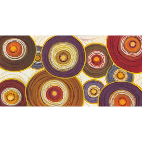 Round-A-Bout I Gold Ornate Wood Framed Art Print with Double Matting by joy, Julie