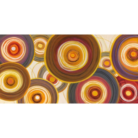 Round-A-Bout II Gold Ornate Wood Framed Art Print with Double Matting by joy, Julie