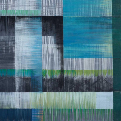 Vibrations II Black Modern Wood Framed Art Print with Double Matting by joy, Julie