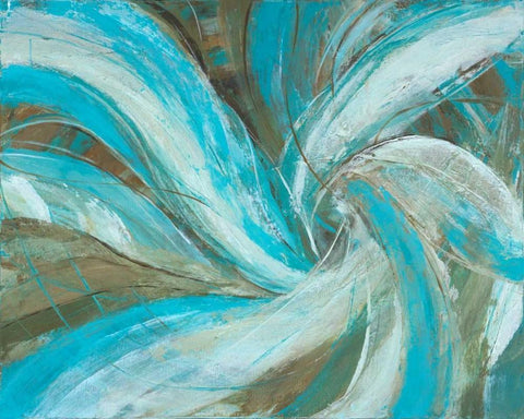 Freedom Flow I White Modern Wood Framed Art Print with Double Matting by joy, Julie