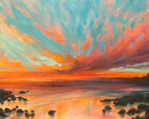 The Eternity of Things White Modern Wood Framed Art Print with Double Matting by Quin, Marabeth