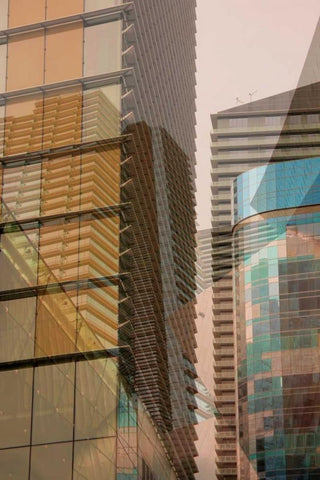 Double Take I White Modern Wood Framed Art Print with Double Matting by Perkins, Greg