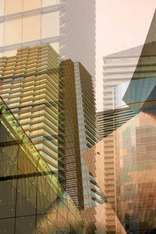 Double Take III White Modern Wood Framed Art Print with Double Matting by Perkins, Greg